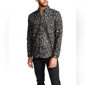 NWT Club Monaco Cheetah Camo Flannel Slim Fit Shirt (size L) NWT